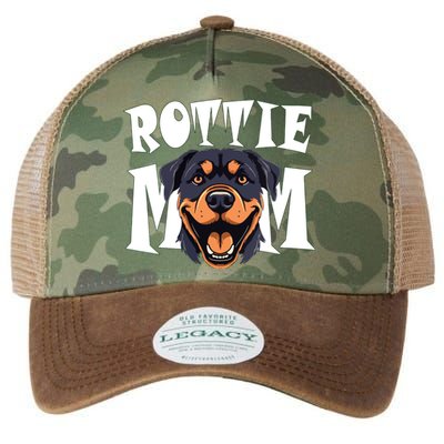 Womens Rottie Mom Cute Puppy Dog Happy Rottweiler Mom Womens Legacy Tie Dye Trucker Hat