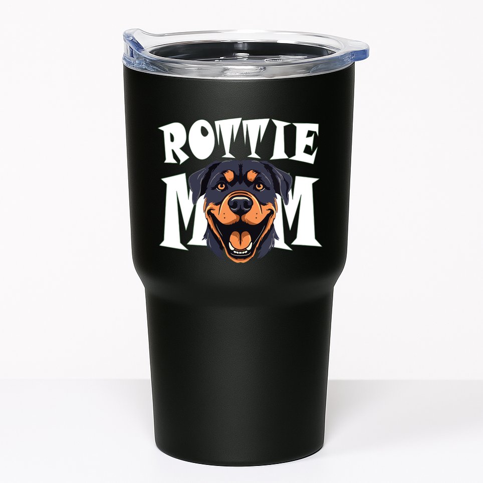 Womens Rottie Mom Cute Puppy Dog Happy Rottweiler Mom Womens Tumbler