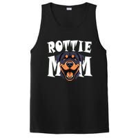 Womens Rottie Mom Cute Puppy Dog Happy Rottweiler Mom Womens PosiCharge Competitor Tank