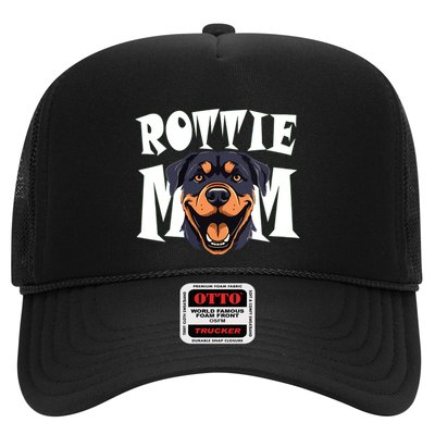 Womens Rottie Mom Cute Puppy Dog Happy Rottweiler Mom Womens Trucker Hat