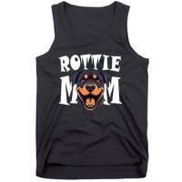 Womens Rottie Mom Cute Puppy Dog Happy Rottweiler Mom Womens Tank Top