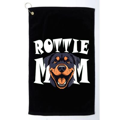 Womens Rottie Mom Cute Puppy Dog Happy Rottweiler Mom Womens Golf Towel