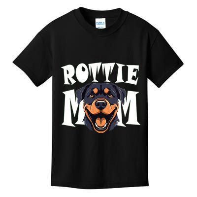 Womens Rottie Mom Cute Puppy Dog Happy Rottweiler Mom Womens Kids T-Shirt