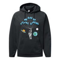 We Rise Motivational Quote Performance Fleece Hoodie