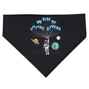 We Rise Motivational Quote USA-Made Doggie Bandana