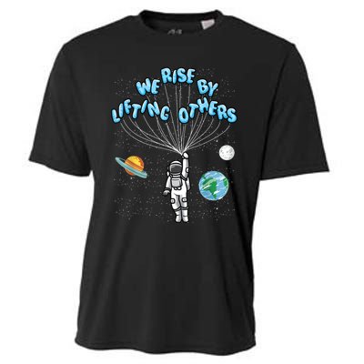 We Rise Motivational Quote Cooling Performance Crew T-Shirt