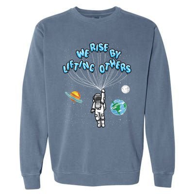 We Rise Motivational Quote Garment-Dyed Sweatshirt