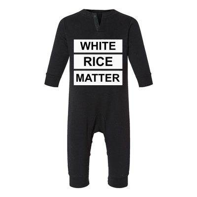 White Rice Matter Uncle Roger Funny Infant Fleece One Piece