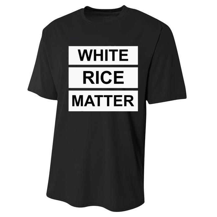 White Rice Matter Uncle Roger Funny Performance Sprint T-Shirt