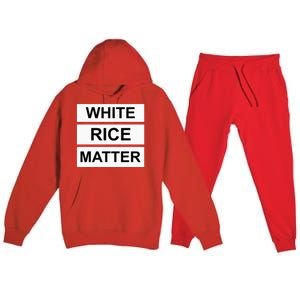 White Rice Matter Uncle Roger Funny Premium Hooded Sweatsuit Set