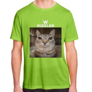 W Rizzler Meme Cat Meme Internet Memes Funny Meme Rizz Genz Adult ChromaSoft Performance T-Shirt