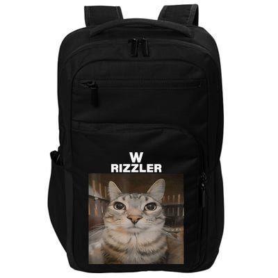 W Rizzler Meme Cat Meme Internet Memes Funny Meme Rizz Genz Impact Tech Backpack
