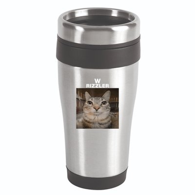 W Rizzler Meme Cat Meme Internet Memes Funny Meme Rizz Genz 16oz Travel Tumbler