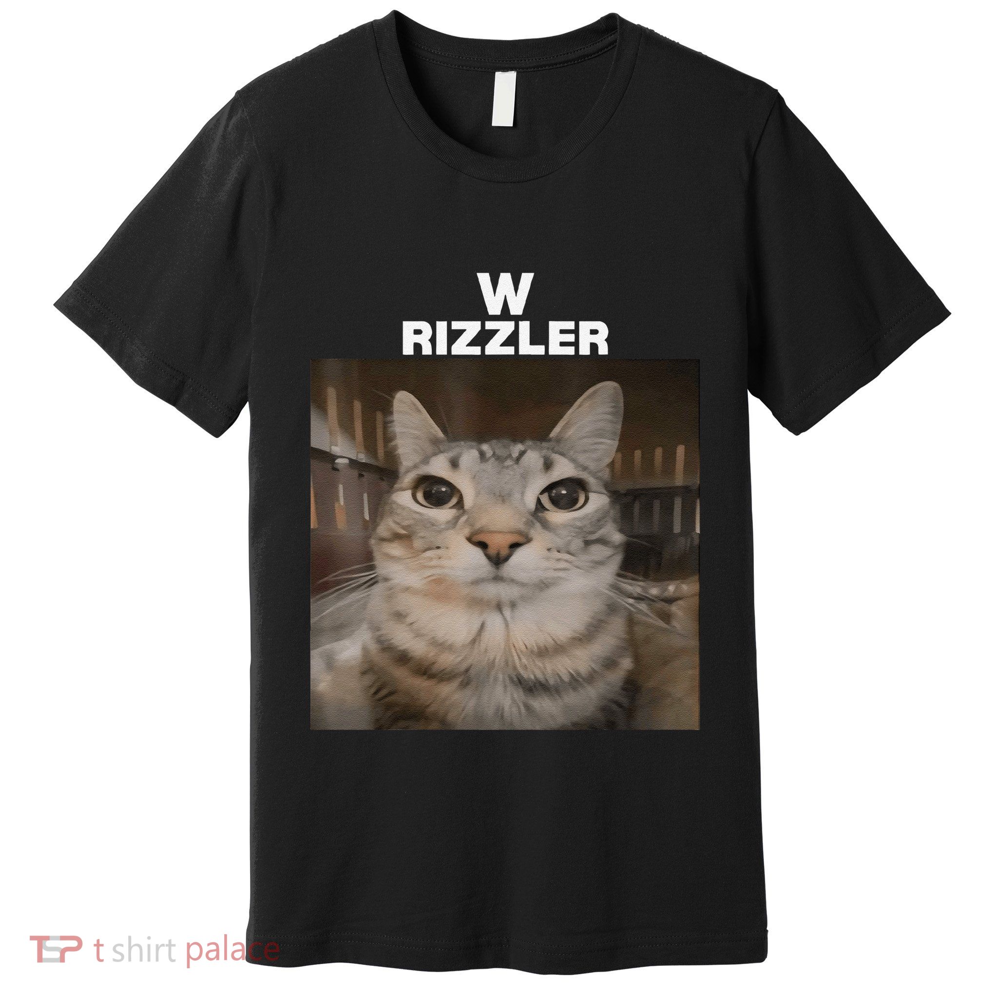 W Rizzler Meme Cat Meme Internet Memes Funny Meme Rizz Genz Premium T-Shirt