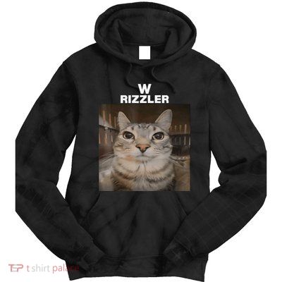 W Rizzler Meme Cat Meme Internet Memes Funny Meme Rizz Genz Tie Dye Hoodie