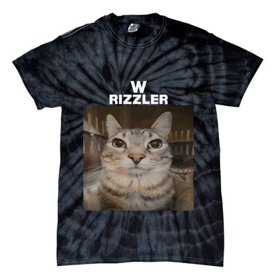 W Rizzler Meme Cat Meme Internet Memes Funny Meme Rizz Genz Tie-Dye T-Shirt
