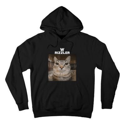 W Rizzler Meme Cat Meme Internet Memes Funny Meme Rizz Genz Tall Hoodie