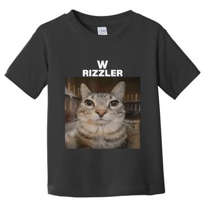 W Rizzler Meme Cat Meme Internet Memes Funny Meme Rizz Genz Toddler T-Shirt