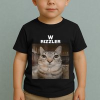 W Rizzler Meme Cat Meme Internet Memes Funny Meme Rizz Genz Toddler T-Shirt