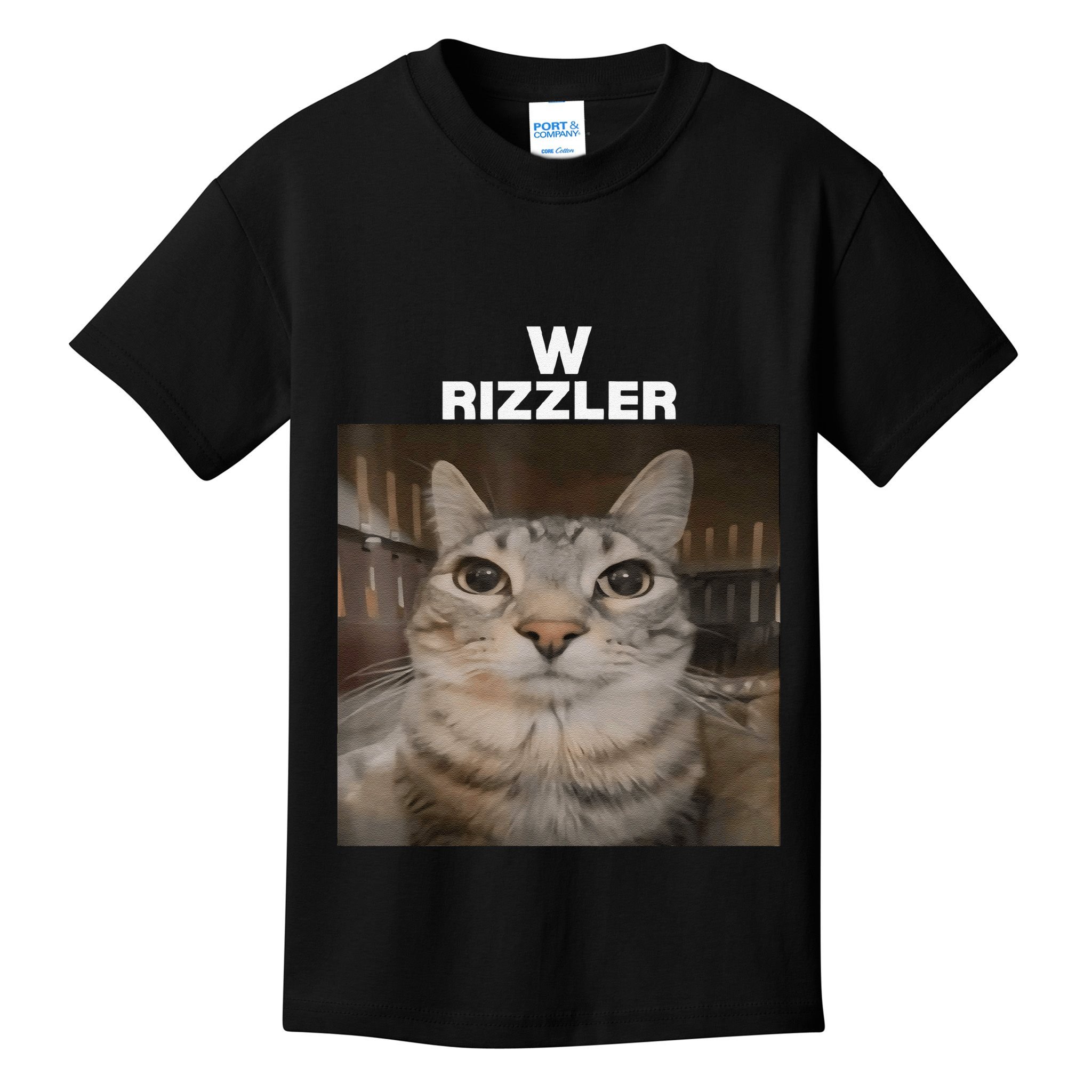 W Rizzler Meme Cat Meme Internet Memes Funny Meme Rizz Genz Kids T-Shirt