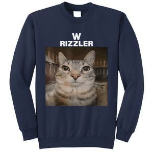 W Rizzler Meme Cat Meme Internet Memes Funny Meme Rizz Genz Sweatshirt