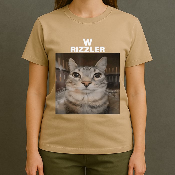 W Rizzler Meme Cat Meme Internet Memes Funny Meme Rizz Genz T-Shirt