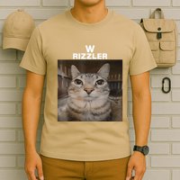 W Rizzler Meme Cat Meme Internet Memes Funny Meme Rizz Genz T-Shirt