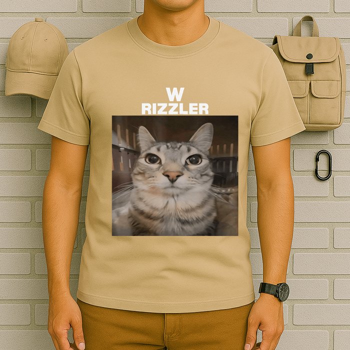 W Rizzler Meme Cat Meme Internet Memes Funny Meme Rizz Genz T-Shirt