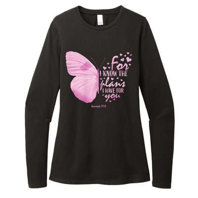 Womens Religious Mom Women Christian Bible Verse Butterfly Womens CVC Long Sleeve Shirt