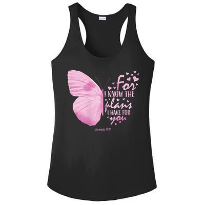 Womens Religious Mom Women Christian Bible Verse Butterfly Ladies PosiCharge Competitor Racerback Tank