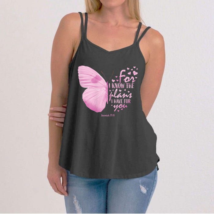 Womens Religious Mom Women Christian Bible Verse Butterfly Women's Strappy Tank