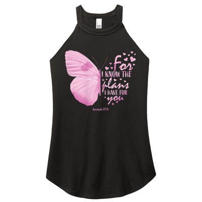 Womens Religious Mom Women Christian Bible Verse Butterfly Women's Perfect Tri Rocker Tank