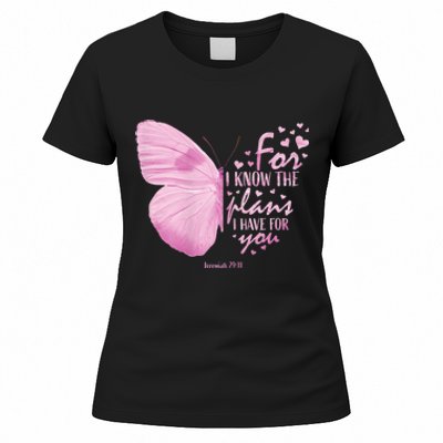 Womens Religious Mom Women Christian Bible Verse Butterfly Women's T-Shirt