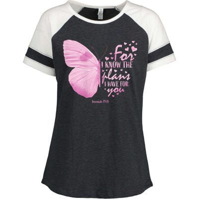 Womens Religious Mom Women Christian Bible Verse Butterfly Enza Ladies Jersey Colorblock Tee