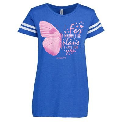 Womens Religious Mom Women Christian Bible Verse Butterfly Enza Ladies Jersey Football T-Shirt