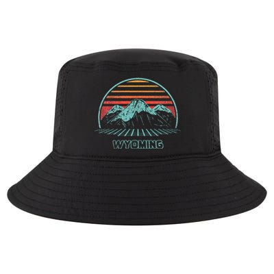 Wyoming Retro Mountain Hiking 80s Style Cool Comfort Performance Bucket Hat