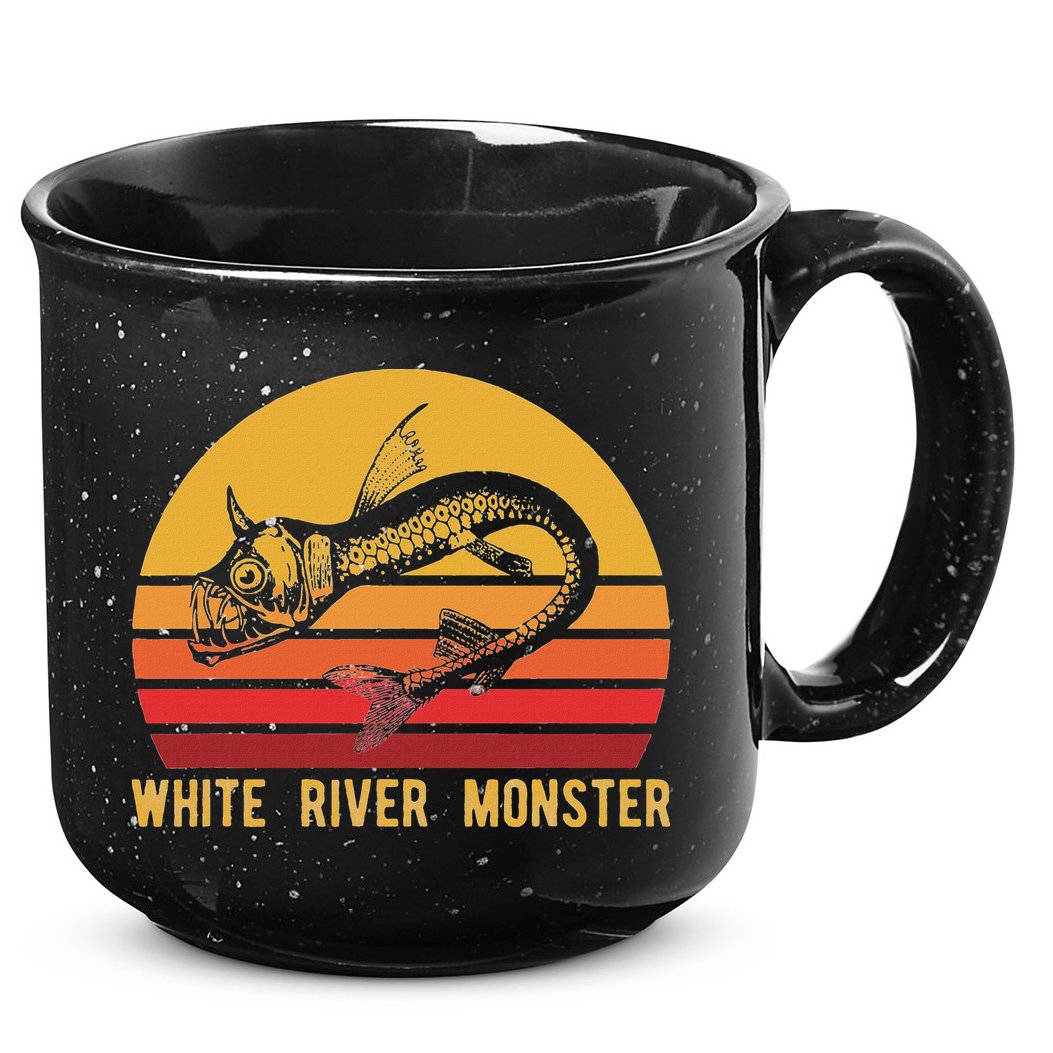 White River Monster Arkansas Cryptid Horned Fish 15oz Campfire Ceramic Mug