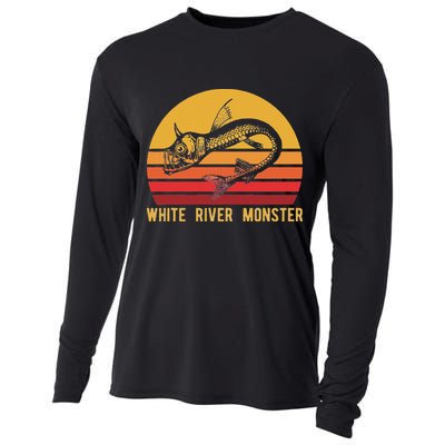 White River Monster Arkansas Cryptid Horned Fish Cooling Performance Long Sleeve Crew