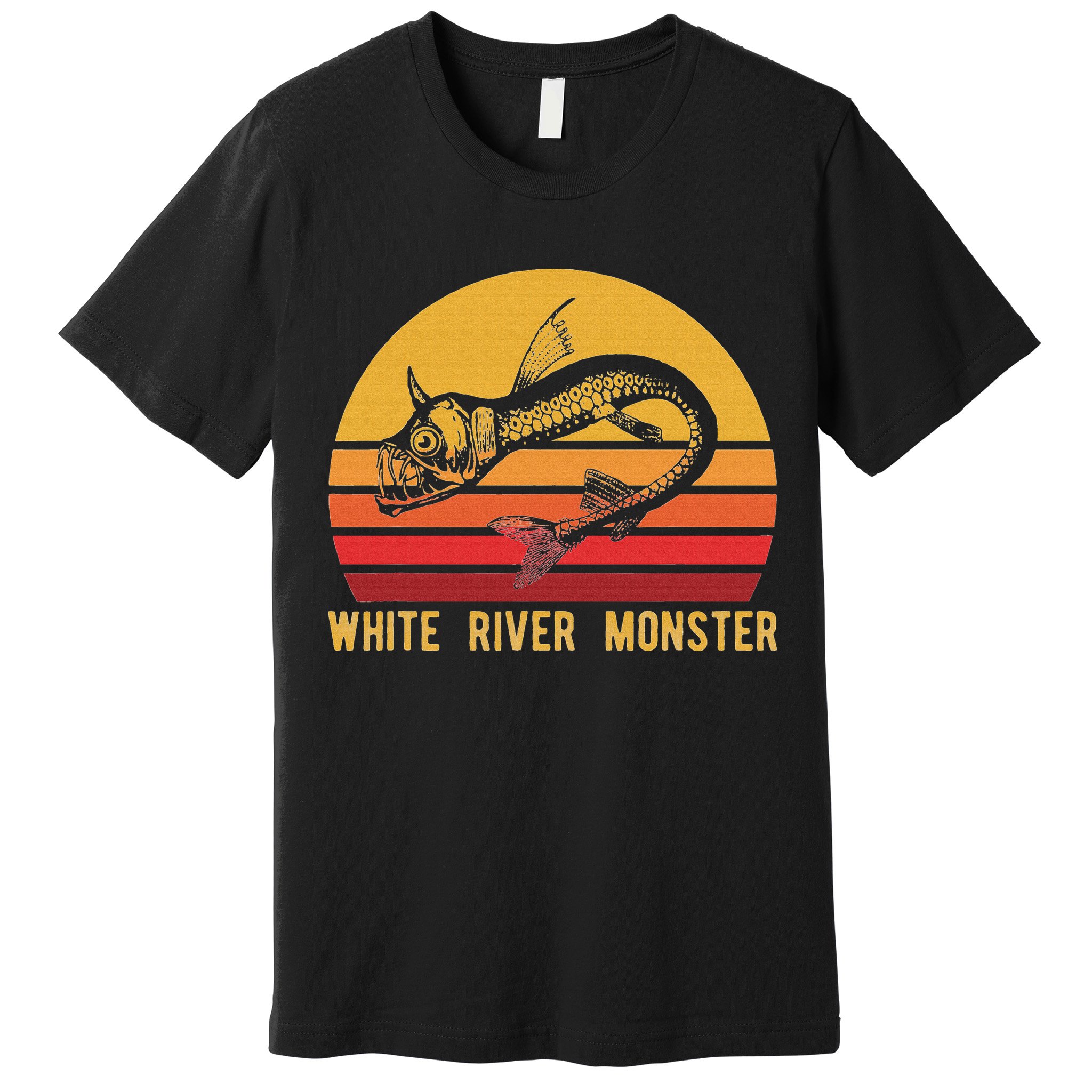 White River Monster Arkansas Cryptid Horned Fish Premium T-Shirt