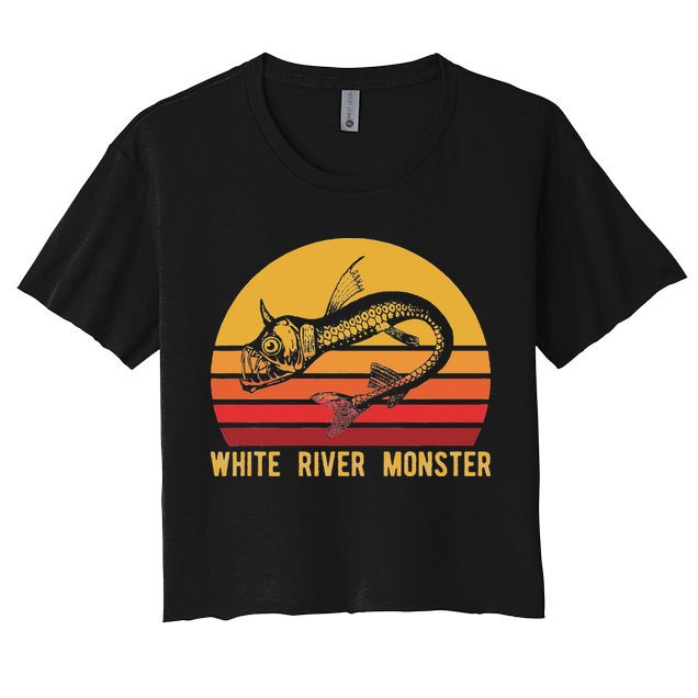 White River Monster Arkansas Cryptid Horned Fish Crop Top