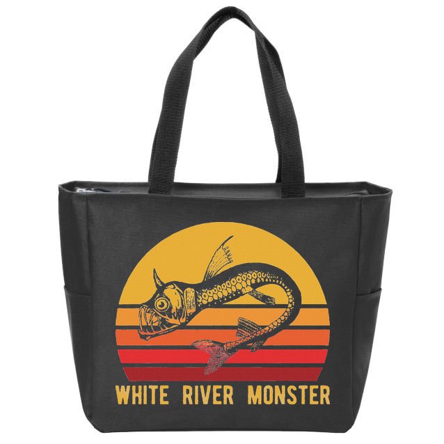 White River Monster Arkansas Cryptid Horned Fish Zip Tote Bag