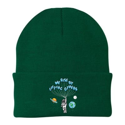 We Rise Motivational Quote Classic Fit Short Sleeve Adult Knit Cap Winter Beanie