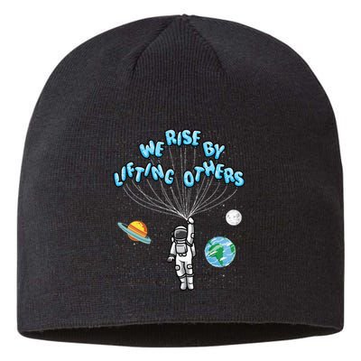 We Rise Motivational Quote Classic Fit Short Sleeve Adult Sustainable Beanie