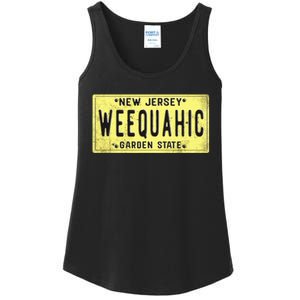 Weequahic Retro Newark Nj City New Jersey License Plate Ladies Essential Tank