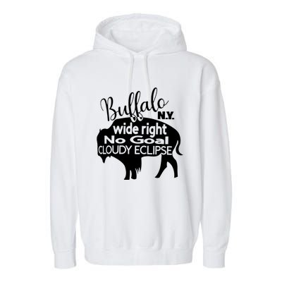 Wide Right No Goal Cloudy Eclipse Buffalo Garment-Dyed Fleece Hoodie