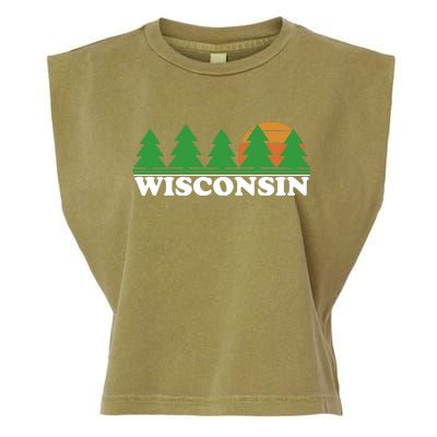 Wisconsin Retro Nature Garment-Dyed Women's Muscle Tee