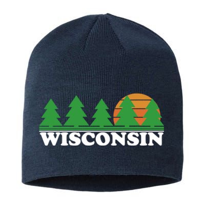 Wisconsin Retro Nature Sustainable Beanie