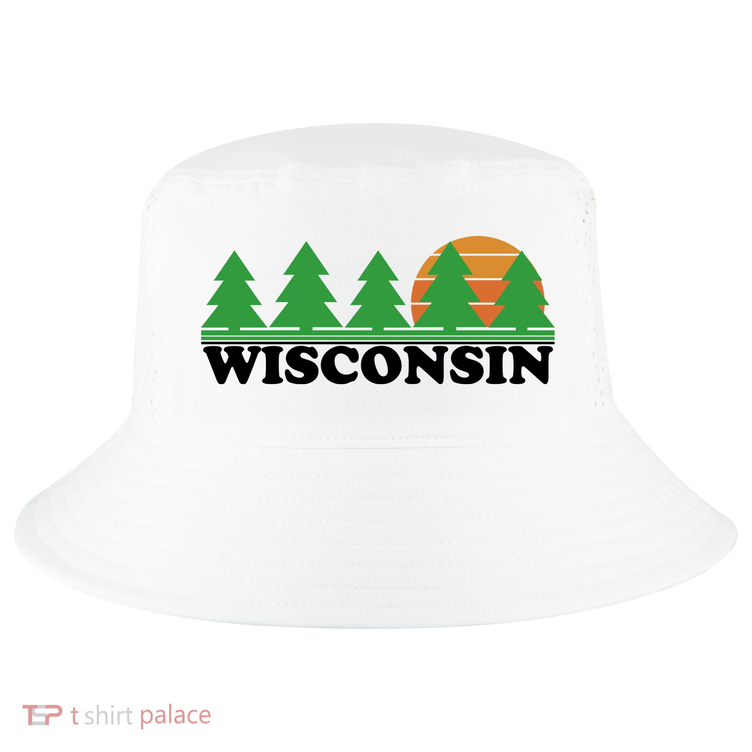 Wisconsin Retro Nature Cool Comfort Performance Bucket Hat