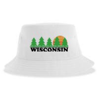 Wisconsin Retro Nature Sustainable Bucket Hat