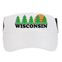 Wisconsin Retro Nature Adult Drive Performance Visor